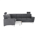 Kinyitható ülőgarnitúra, szürke szövet, balos, SANTIAGO
