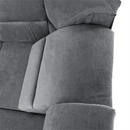 Kinyitható ülőgarnitúra, szürke szövet, jobbos, SANTIAGO