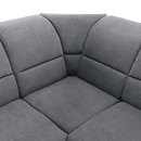 Kinyitható ülőgarnitúra, szürke szövet, jobbos, SANTIAGO