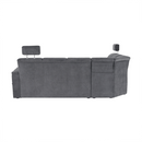 Kinyitható ülőgarnitúra, szürke szövet, jobbos, SANTIAGO