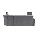 Kinyitható ülőgarnitúra, szürke szövet, jobbos, SANTIAGO