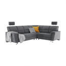 Kinyitható ülőgarnitúra, szürke szövet, jobbos, SANTIAGO
