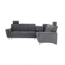 Kinyitható ülőgarnitúra, szürke szövet, jobbos, SANTIAGO