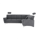 Kinyitható ülőgarnitúra, szürke szövet, jobbos, SANTIAGO
