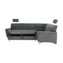 Kinyitható ülőgarnitúra, szürke szövet, jobbos, SANTIAGO