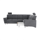 Kinyitható ülőgarnitúra, szürke szövet, jobbos, SANTIAGO