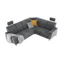 Kinyitható ülőgarnitúra, szürke szövet, jobbos, SANTIAGO