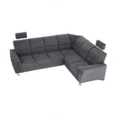 Kinyitható ülőgarnitúra, szürke szövet, jobbos, SANTIAGO