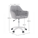 Irodai szék, szürke szövet/fehér, SANTY