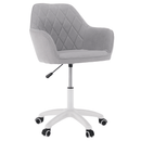 Irodai szék, szürke szövet/fehér, SANTY