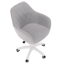 Irodai szék, szürke szövet/fehér, SANTY