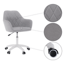 Irodai szék, szürke szövet/fehér, SANTY