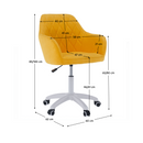 Irodai szék, szövet sárga/fehér, SANTY