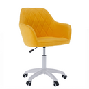 Irodai szék, szövet sárga/fehér, SANTY