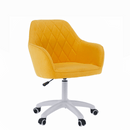 Irodai szék, szövet sárga/fehér, SANTY