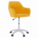 Irodai szék, szövet sárga/fehér, SANTY