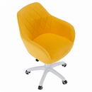 Irodai szék, szövet sárga/fehér, SANTY