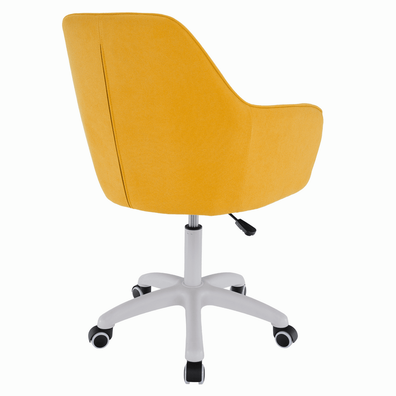 Irodai szék, szövet sárga/fehér, SANTY