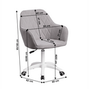 Irodai szék, szürke szövet/fehér, SANTY