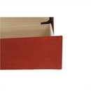 Kanapé ágyfunkcióval és ágyneműtartóval, szövet téglaszínű barna, SARA