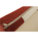 Kanapé ágyfunkcióval és ágyneműtartóval, szövet téglaszínű barna, SARA