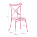 Rakásolható szék, rózsaszín, SAVITA