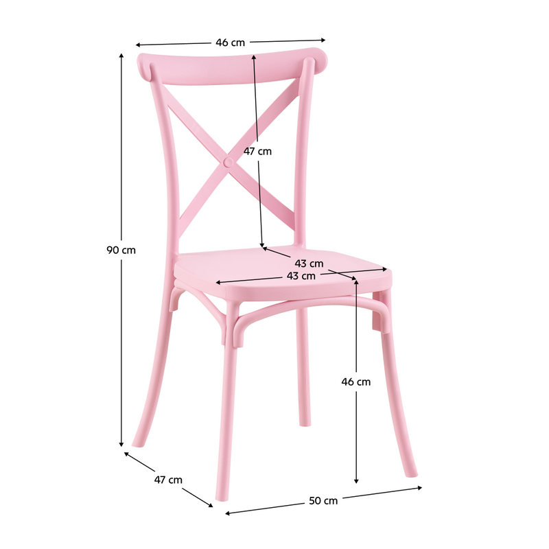 Rakásolható szék, rózsaszín, SAVITA