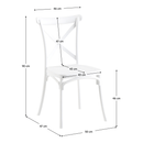 Rakásolható szék, fehér, SAVITA