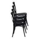 Rakásolható szék, fekete, SAVITA