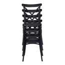 Rakásolható szék, fekete, SAVITA