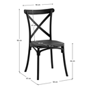 Rakásolható szék, fekete, SAVITA