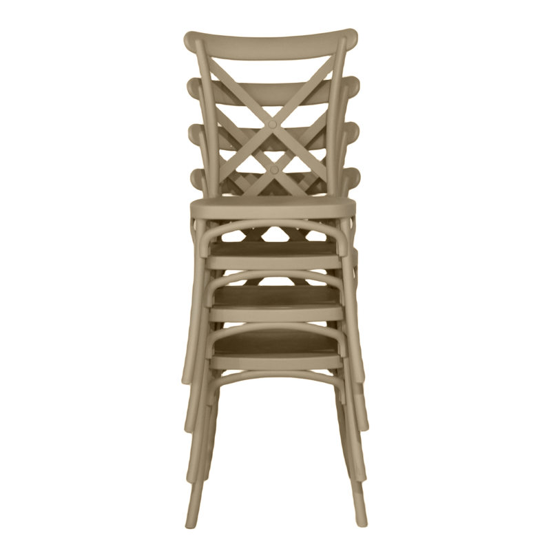 Rakásolható szék, szürkésbarna, SAVITA