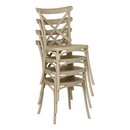 Rakásolható szék, szürkésbarna, SAVITA