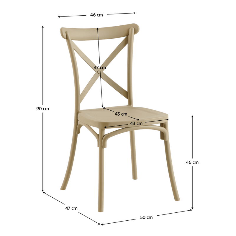 Rakásolható szék, szürkésbarna, SAVITA