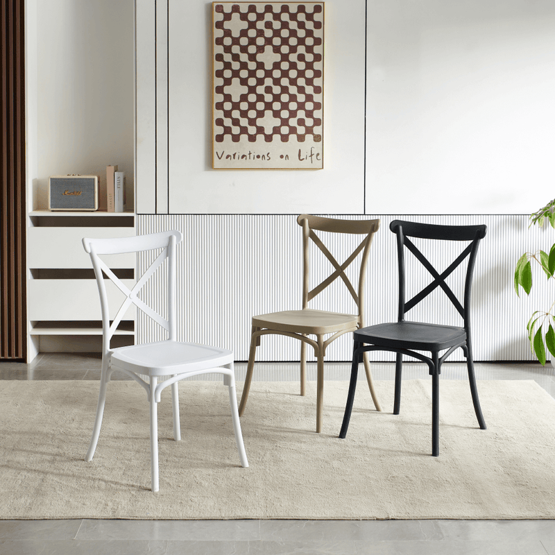 Rakásolható szék, szürkésbarna, SAVITA