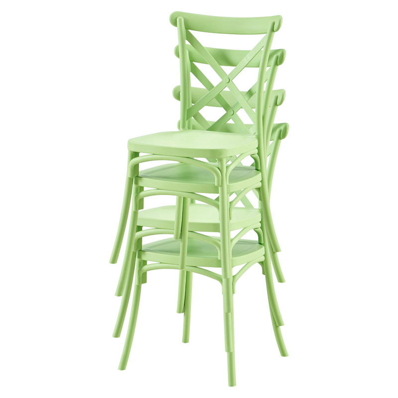 Rakásolható szék, zöld, SAVITA