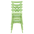 Rakásolható szék, zöld, SAVITA