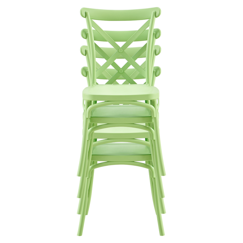 Rakásolható szék, zöld, SAVITA