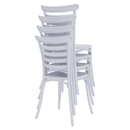 Rakásolható szék, fehér, SAVITO