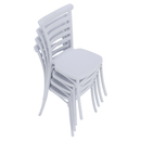 Rakásolható szék, fehér, SAVITO