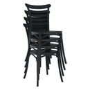Rakásolható szék, fekete, SAVITO