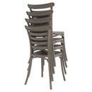 Rakásolható szék, szürkésbarna taupe, SAVITO