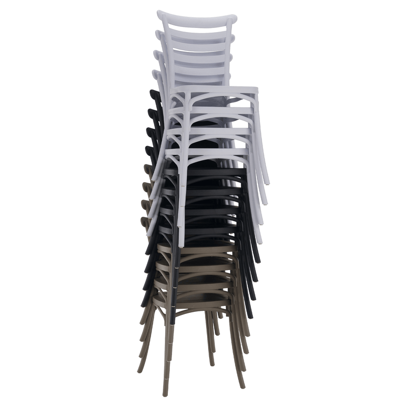 Rakásolható szék, szürkésbarna taupe, SAVITO