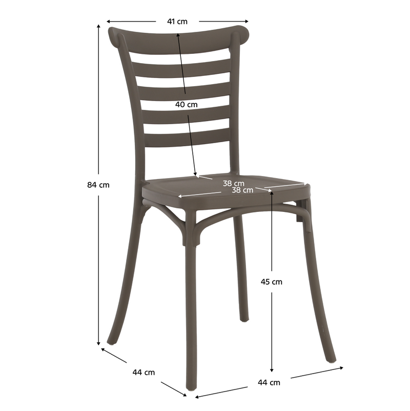 Rakásolható szék, szürkésbarna taupe, SAVITO