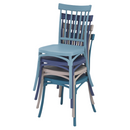 Rakásolható szék, kék, SAZEN