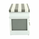 Lóca párnával, 2 fiók, fehér/szürke, SEAT BENCH 2 NEW