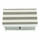 Lóca párnával, 2 fiók, fehér/szürke, SEAT BENCH 2 NEW
