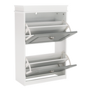 Cipőtartó, 2 soros, fehér/szürke, SEBER TYP 1