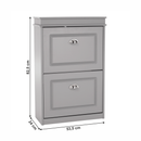 Cipőpolc, 2-soros, szürke, SEBER TYP 1