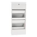 Cipőpolc, 3-soros, szürke/fehér , SEBER TYP 2